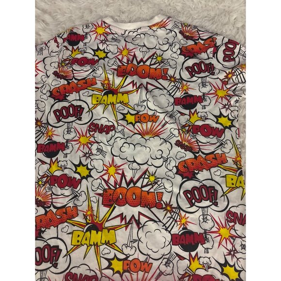 Comic Book Print T-Shirt By Prime Threads S Boom Bamb Pow - Picture 5 of 9
